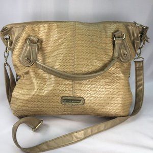 Steve Madden Purse Gold weave pattern large hobo